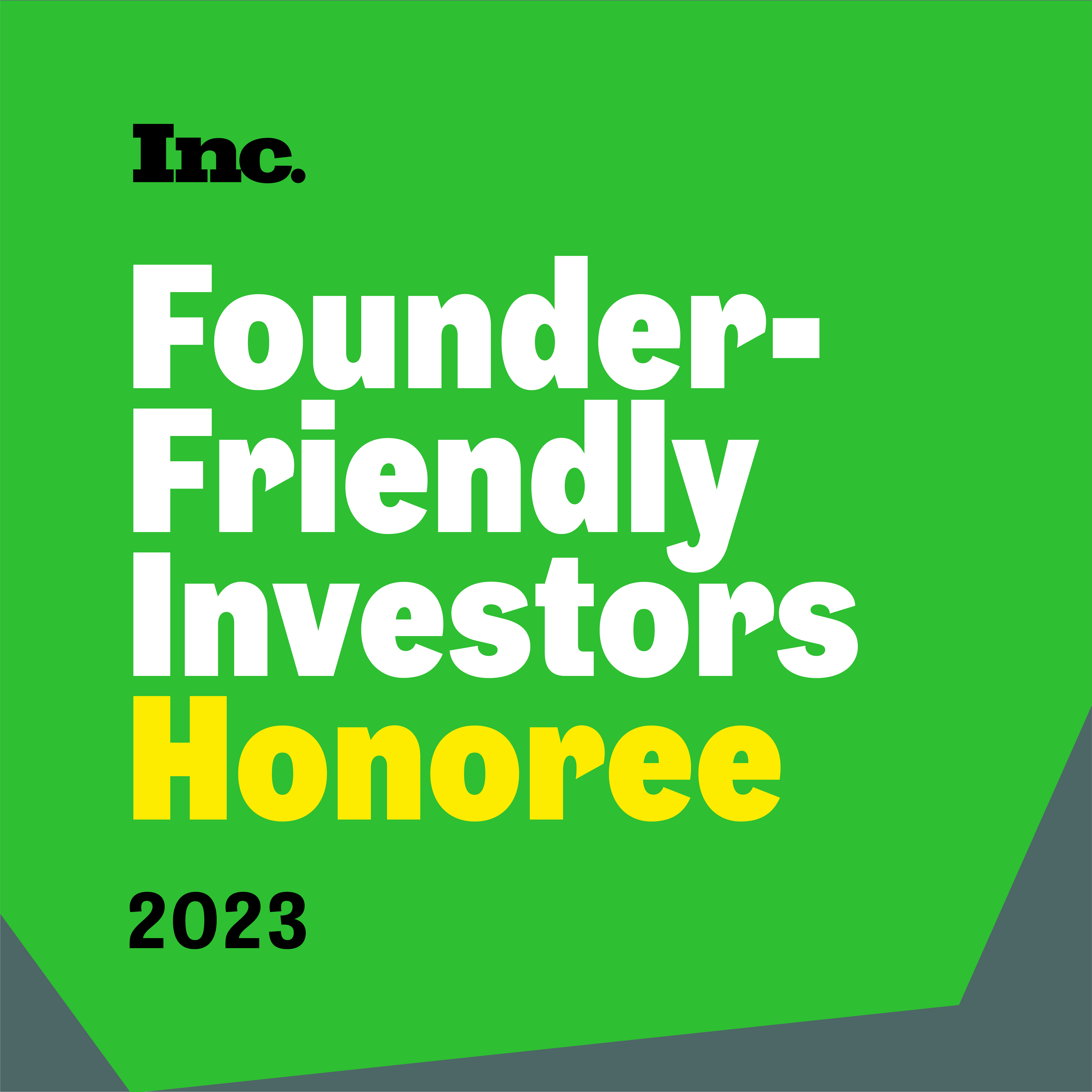 Inc. magazine Founder-Friendly Investors list 2023